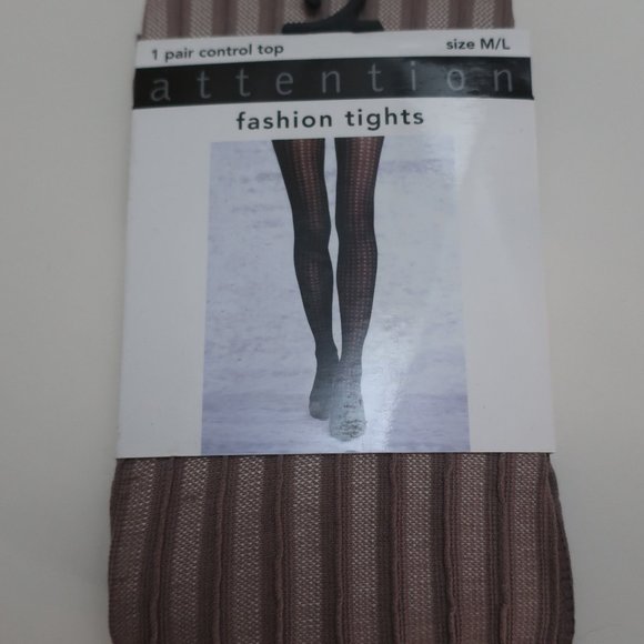 Size M/L Nude Fashion Tights by Attention - Picture 1 of 4